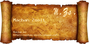 Machan Zsolt névjegykártya